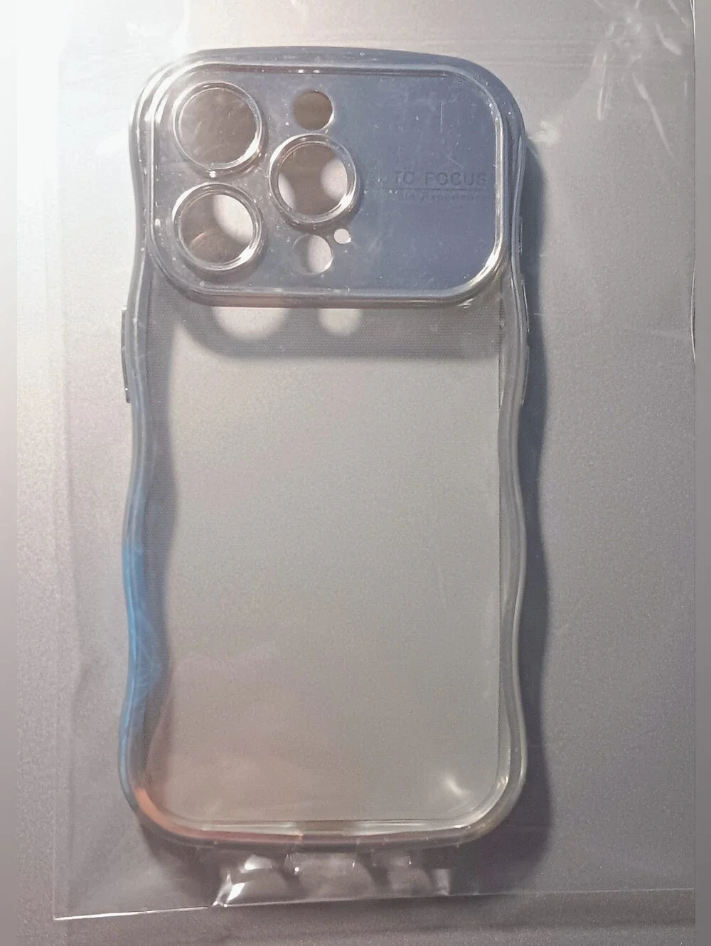 Clear iPhone Pattern Compatible with iPhone 13 Pro Max. Chrome  Transparent Soft